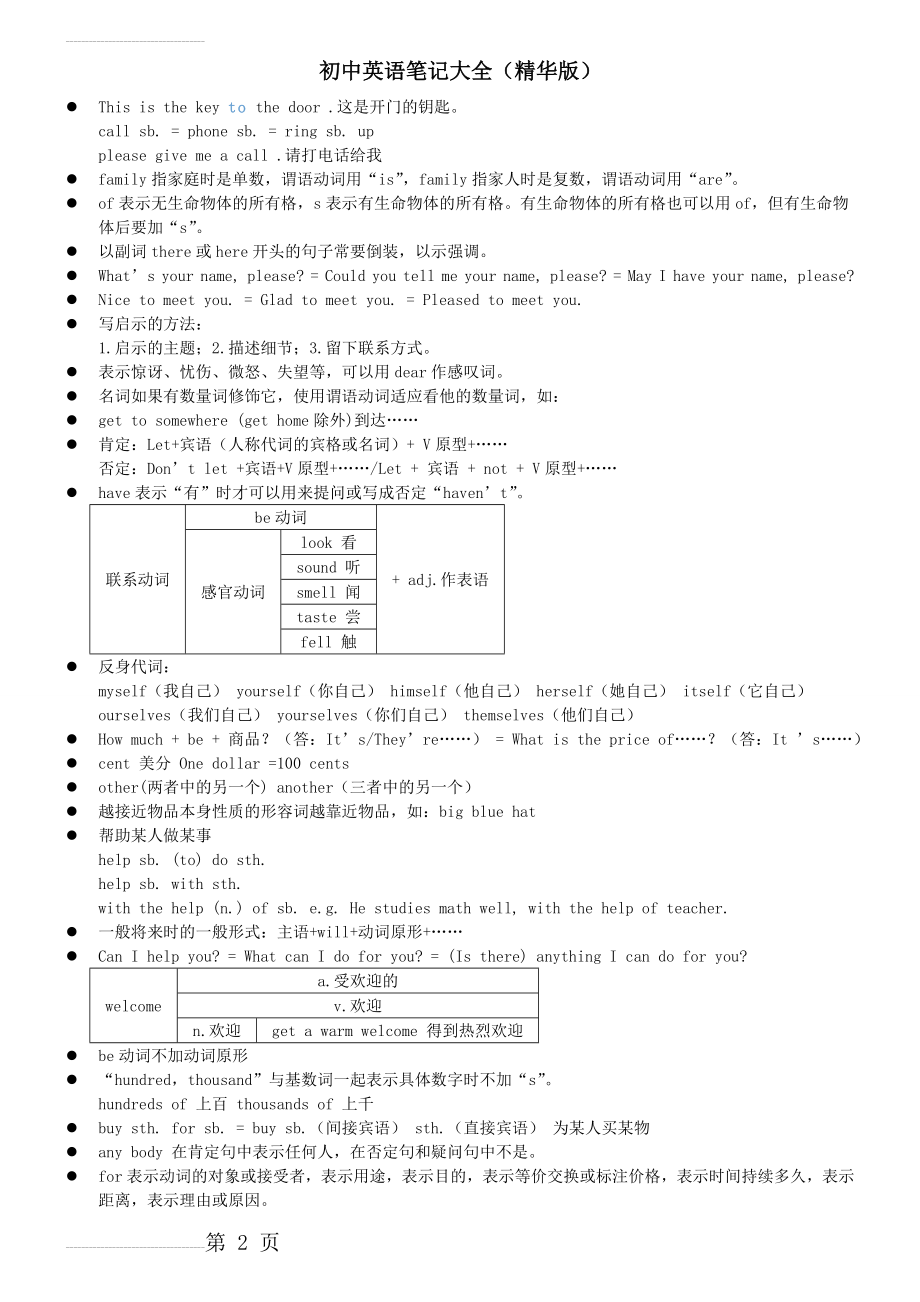 初中英语笔记(精华版)(39页).doc_第2页