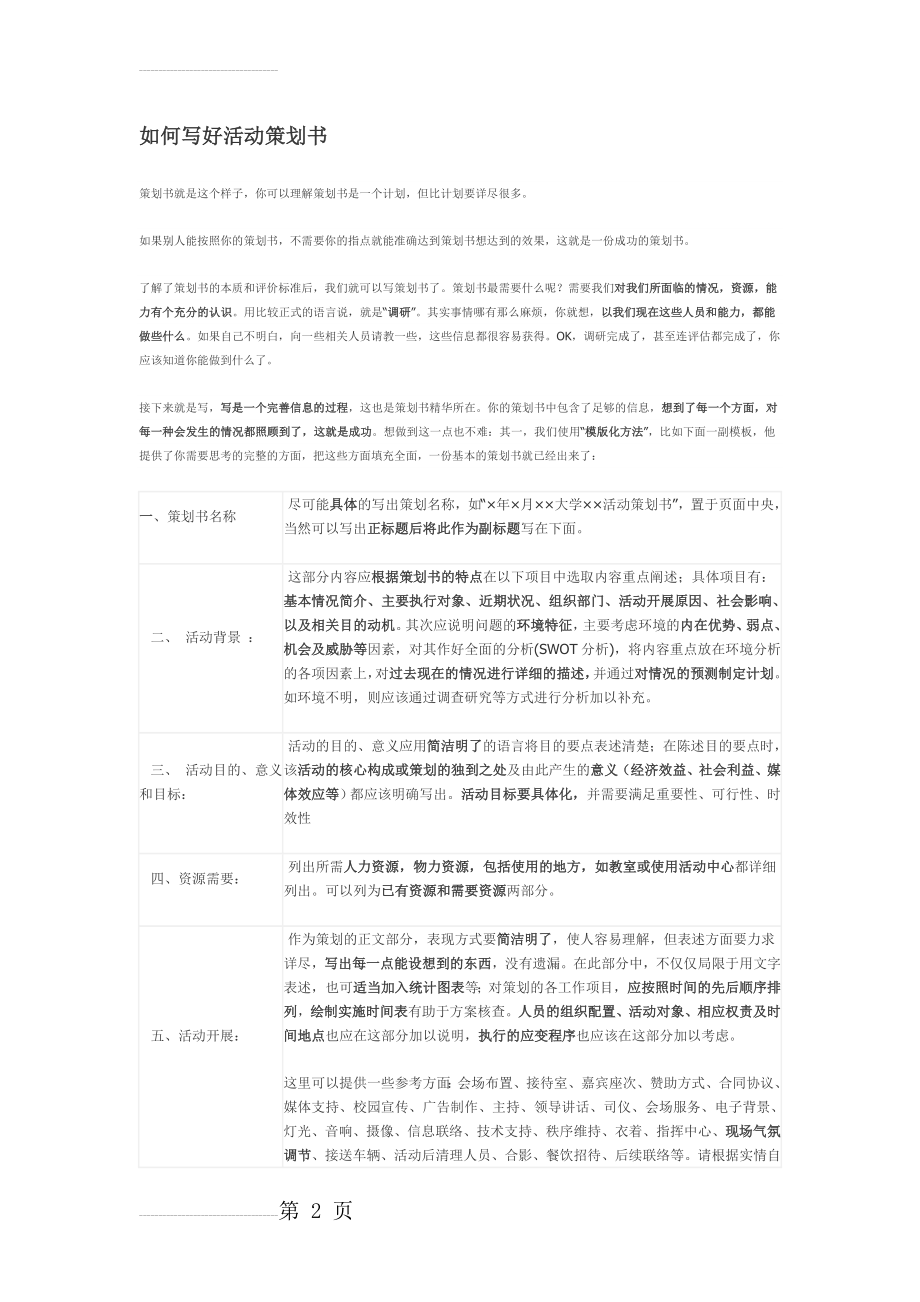 如何写好活动策划书(4页).doc_第2页