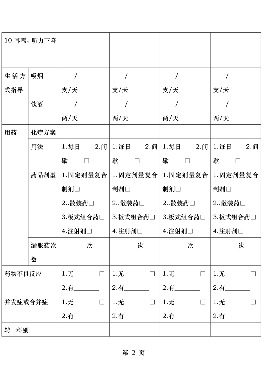 肺结核患者随访服务记录表.doc_第2页