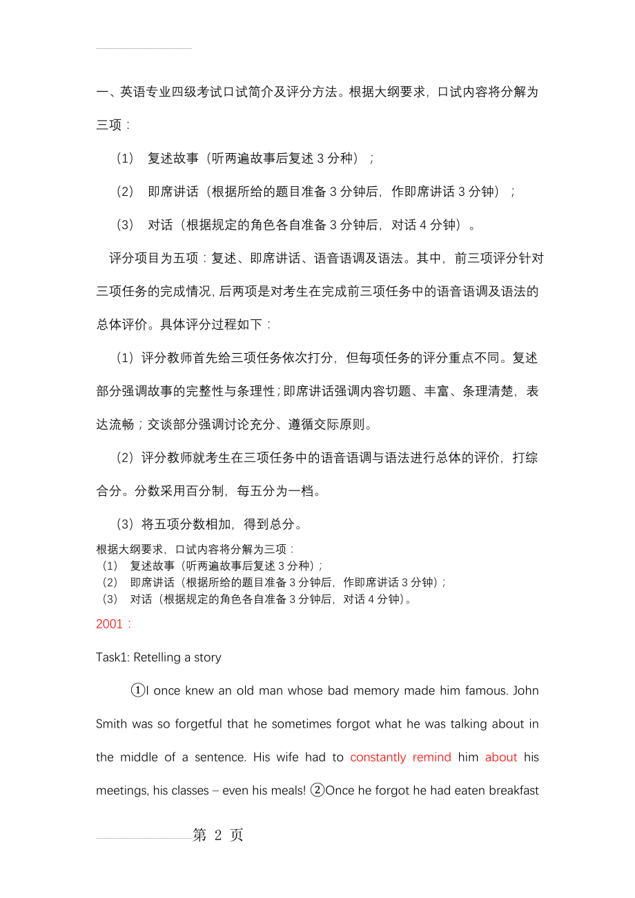 历年英语专业四级考试口试试题_专四口语考试(18页).doc_第2页