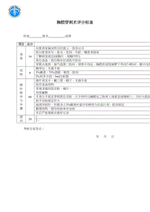 医学专题一四大穿刺评分标准+换药.docx