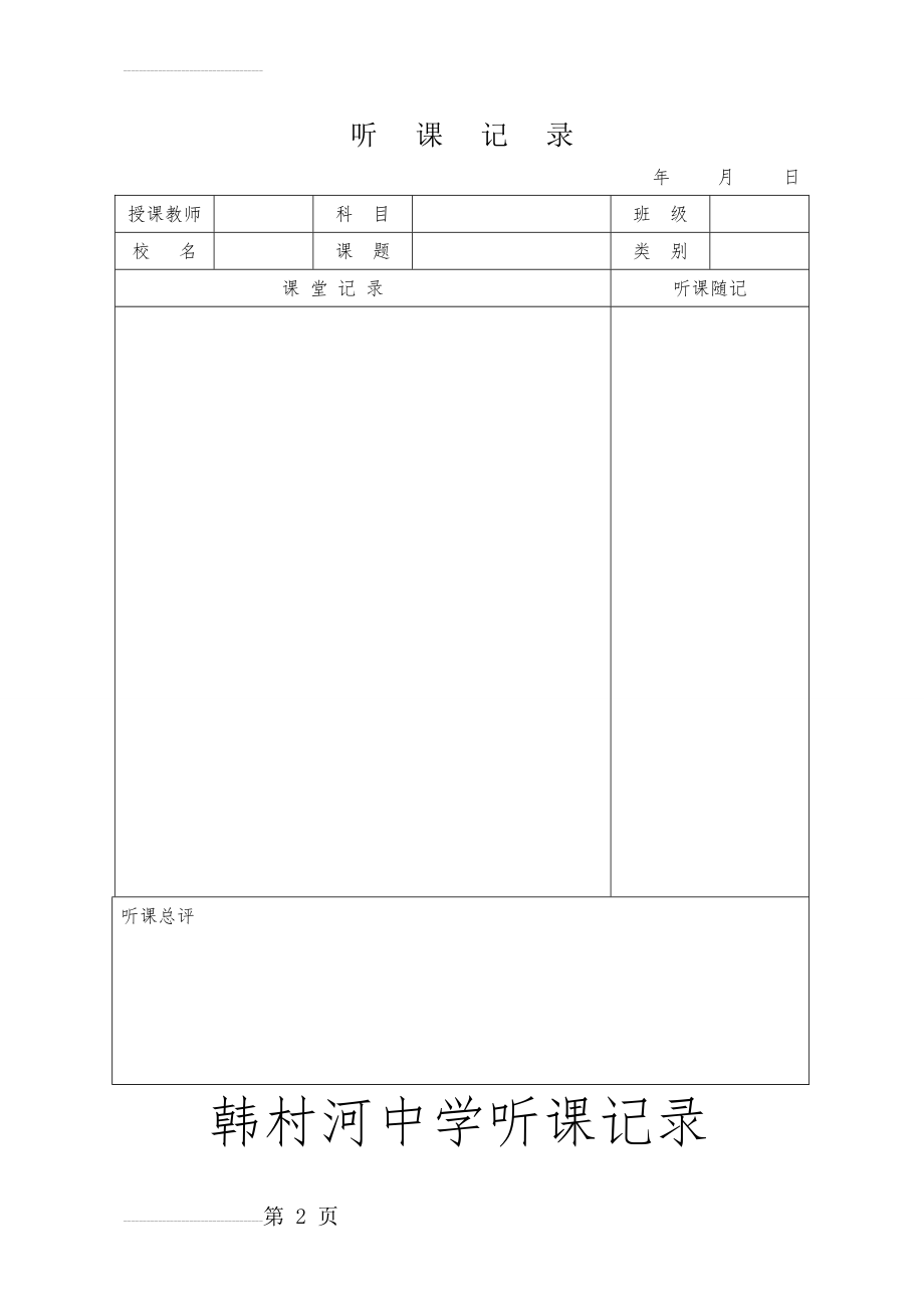 听课记录表格74913(3页).doc_第2页