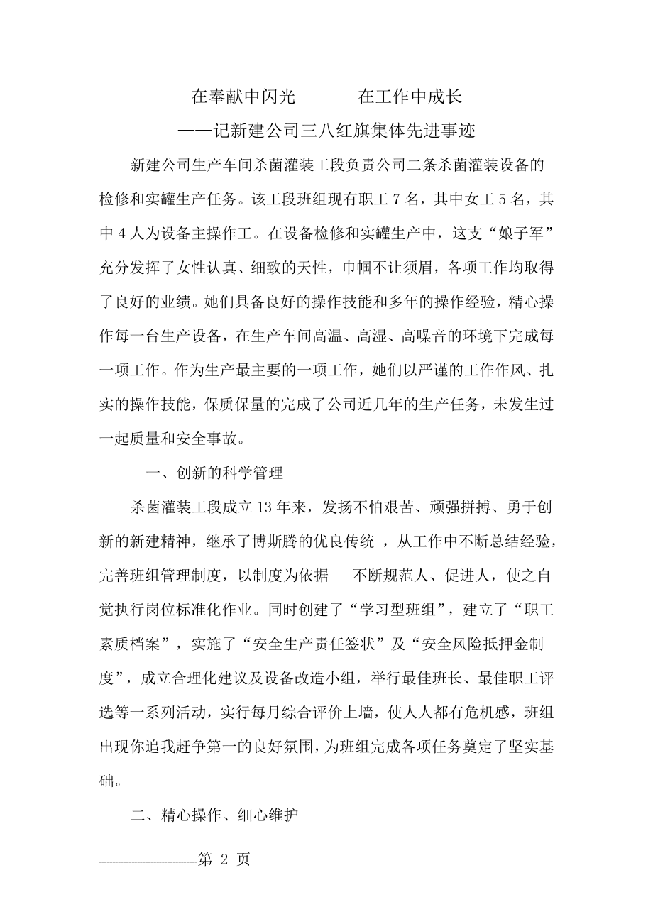 三八红旗集体事迹材料(5页).doc_第2页