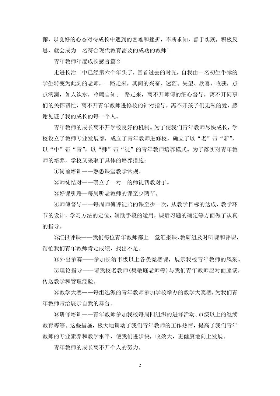 青年教师年度成长感言.docx_第2页