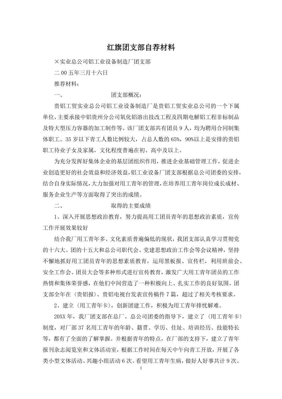 红旗团支部自荐材料.docx_第1页