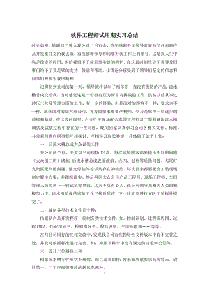 软件工程师试用期实习总结.docx