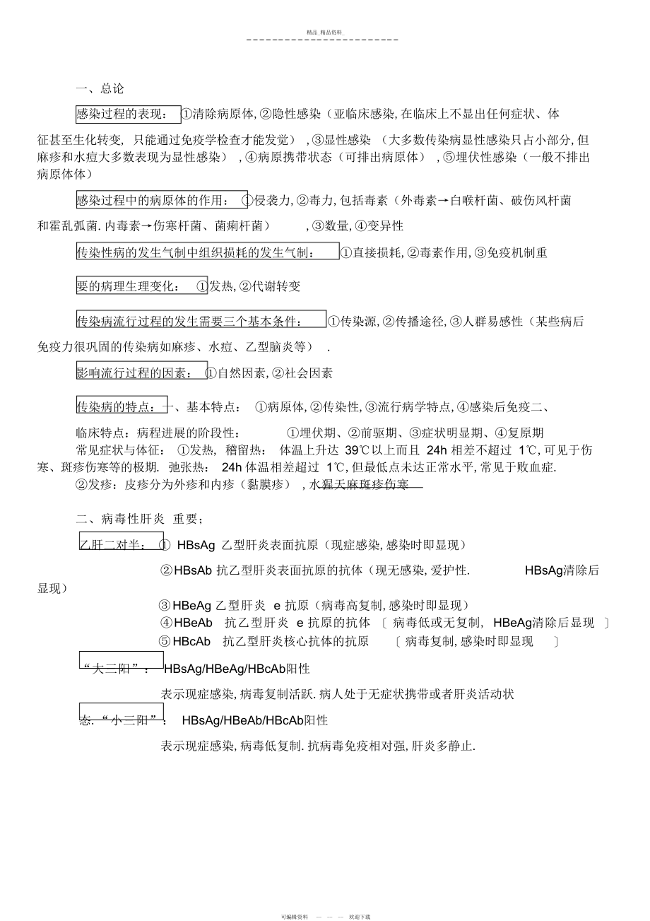 2022年传染病学重点总结.docx_第1页