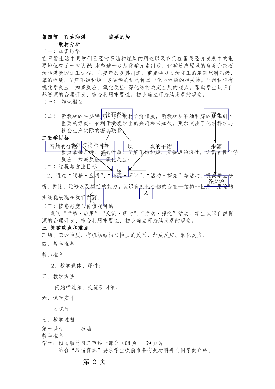 石油和煤重要的烃教案一(5页).doc_第2页