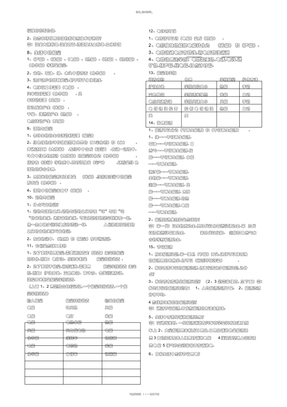 2022年冀教版六级上册科学知识点归纳 .docx_第2页