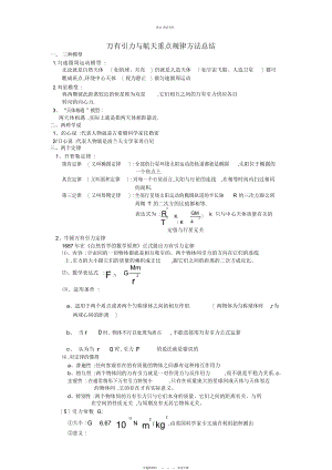 2022年万有引力与航天公式总结.docx