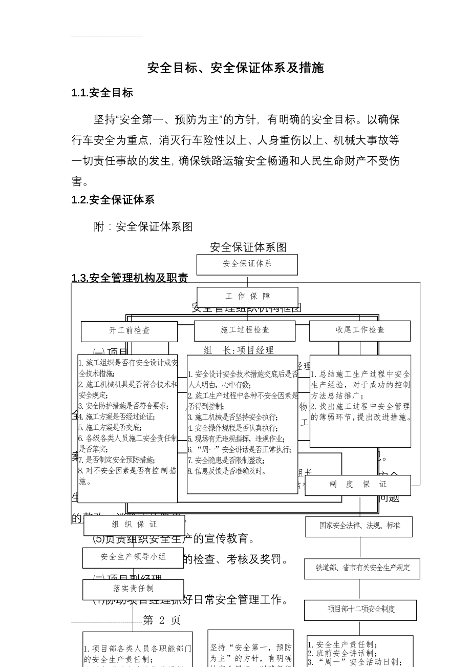 安全目标、安全保证体系及措施(19页).doc_第2页