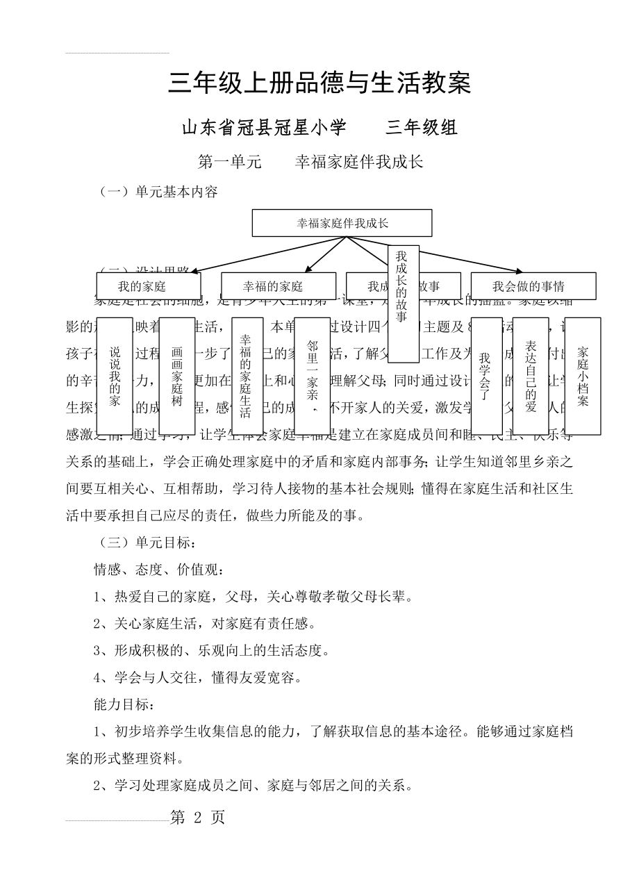 山东人民出版社《品德与社会》三年级上册教学设计(39页).doc_第2页