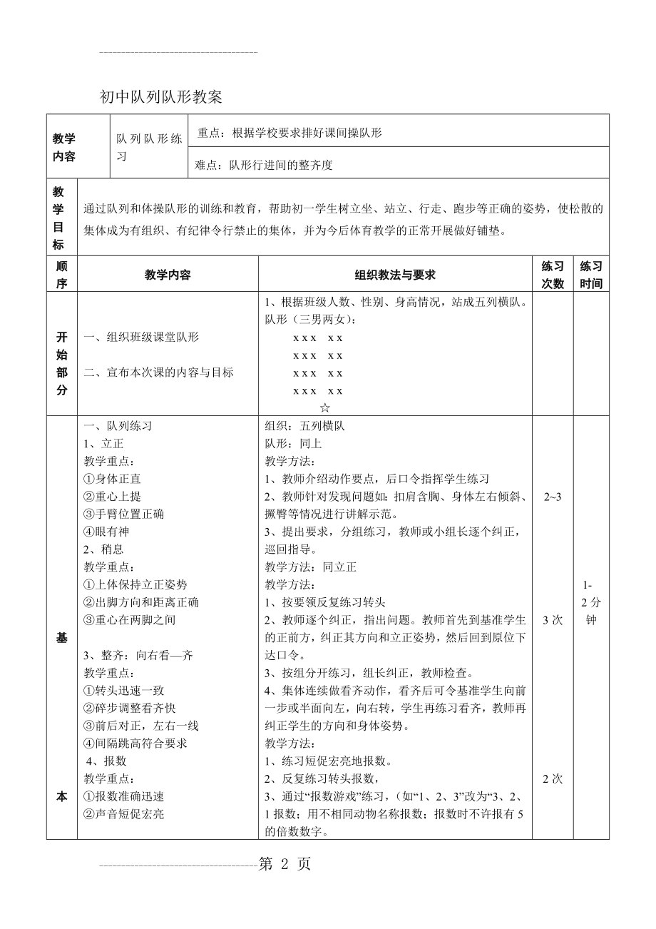 初中队列队形教案(4页).doc_第2页