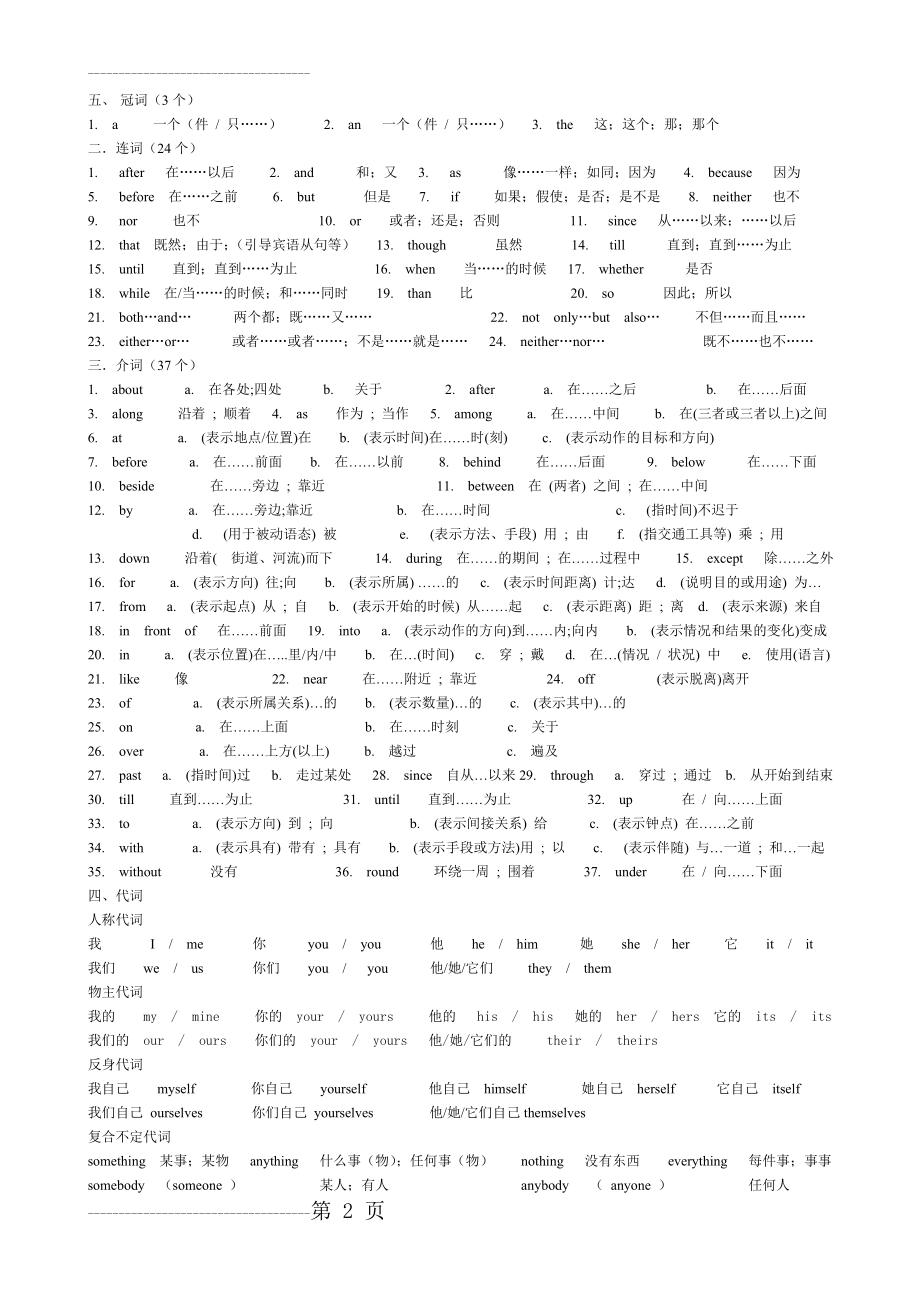 初中英语必背单词(11页).doc_第2页