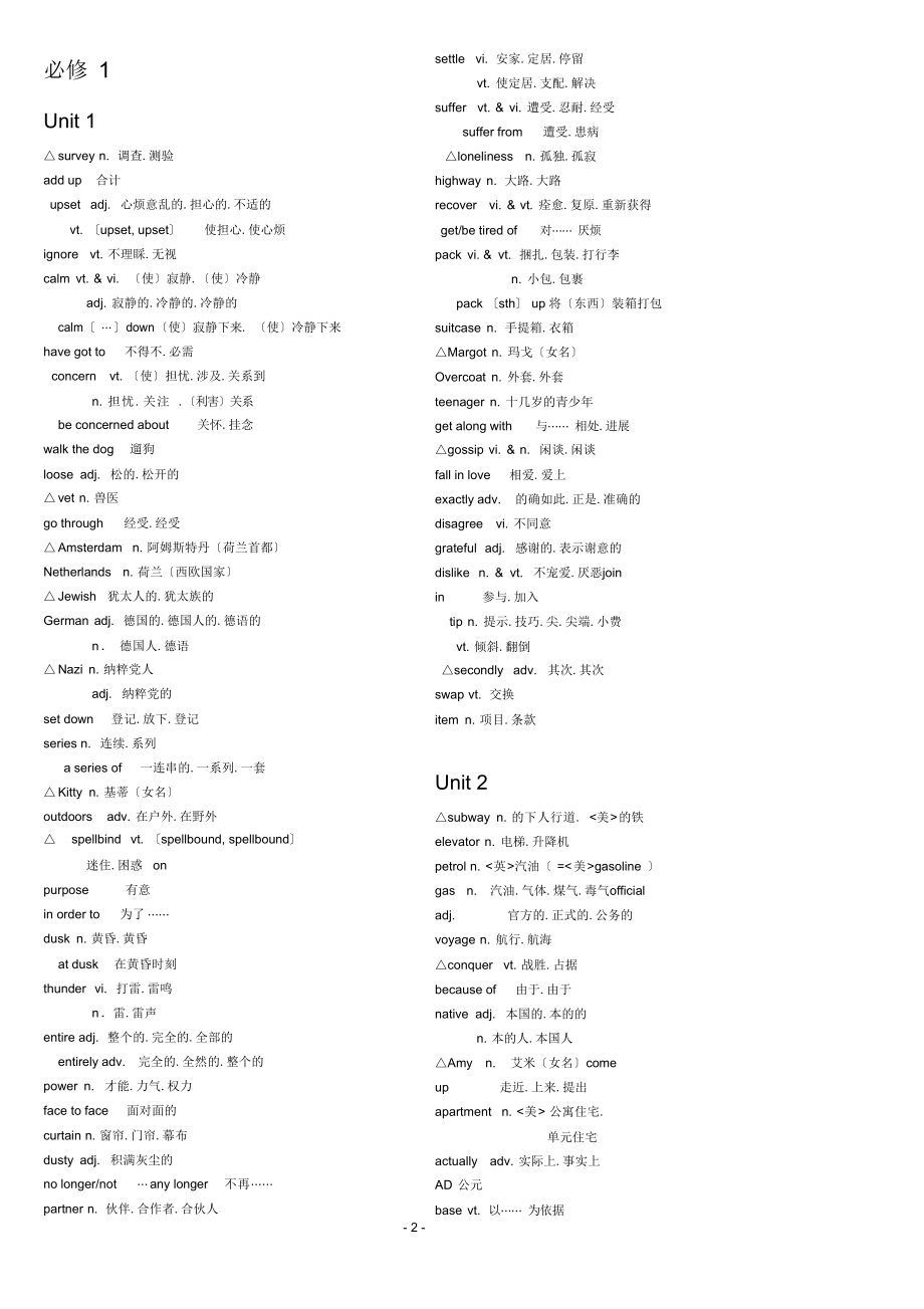 2022年人教版高中英语单词表打印专用 .docx_第2页