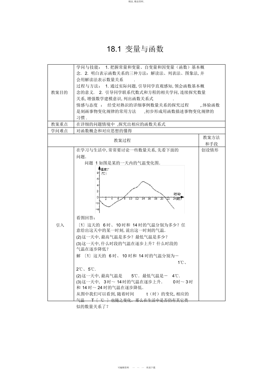 2022年变量与函数 .docx_第1页