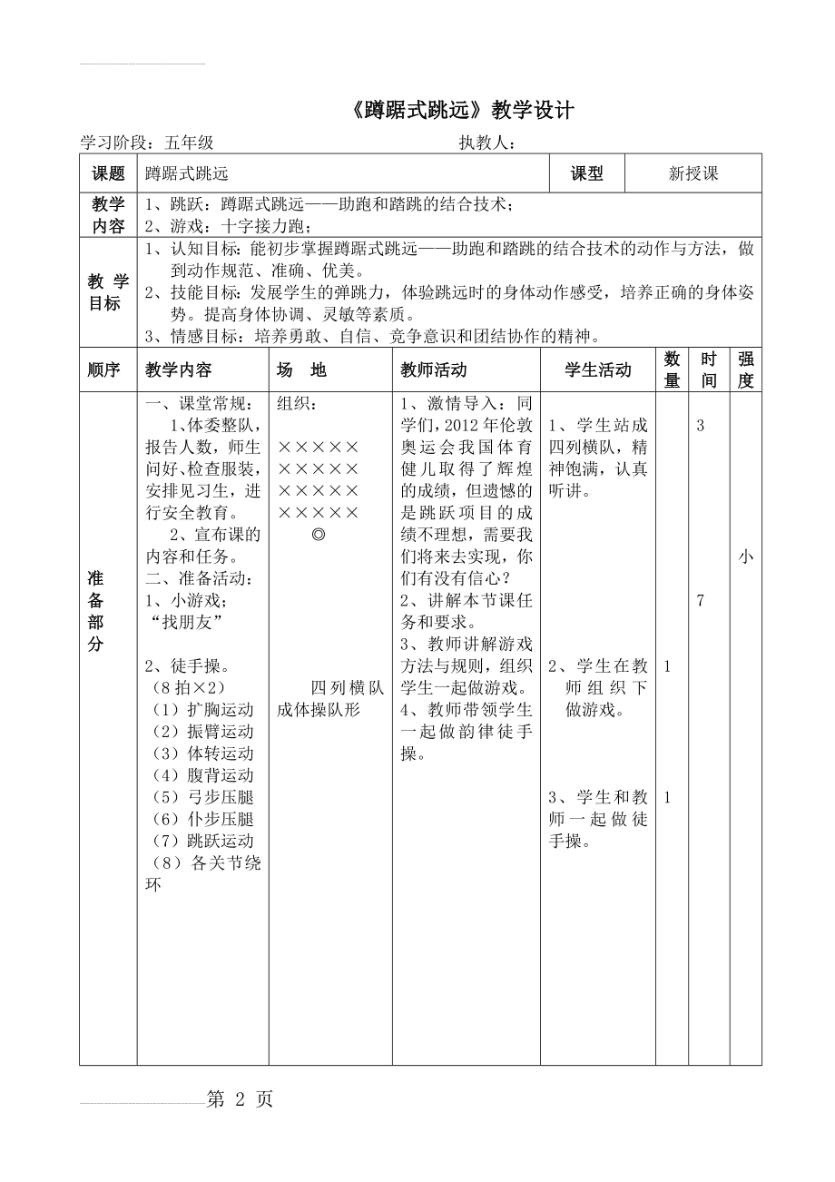 小学体育《蹲踞式跳远》教学设计　(5页).doc_第2页