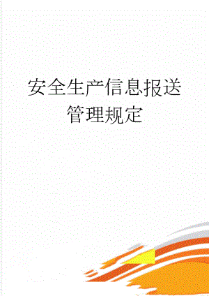 安全生产信息报送管理规定(23页).doc