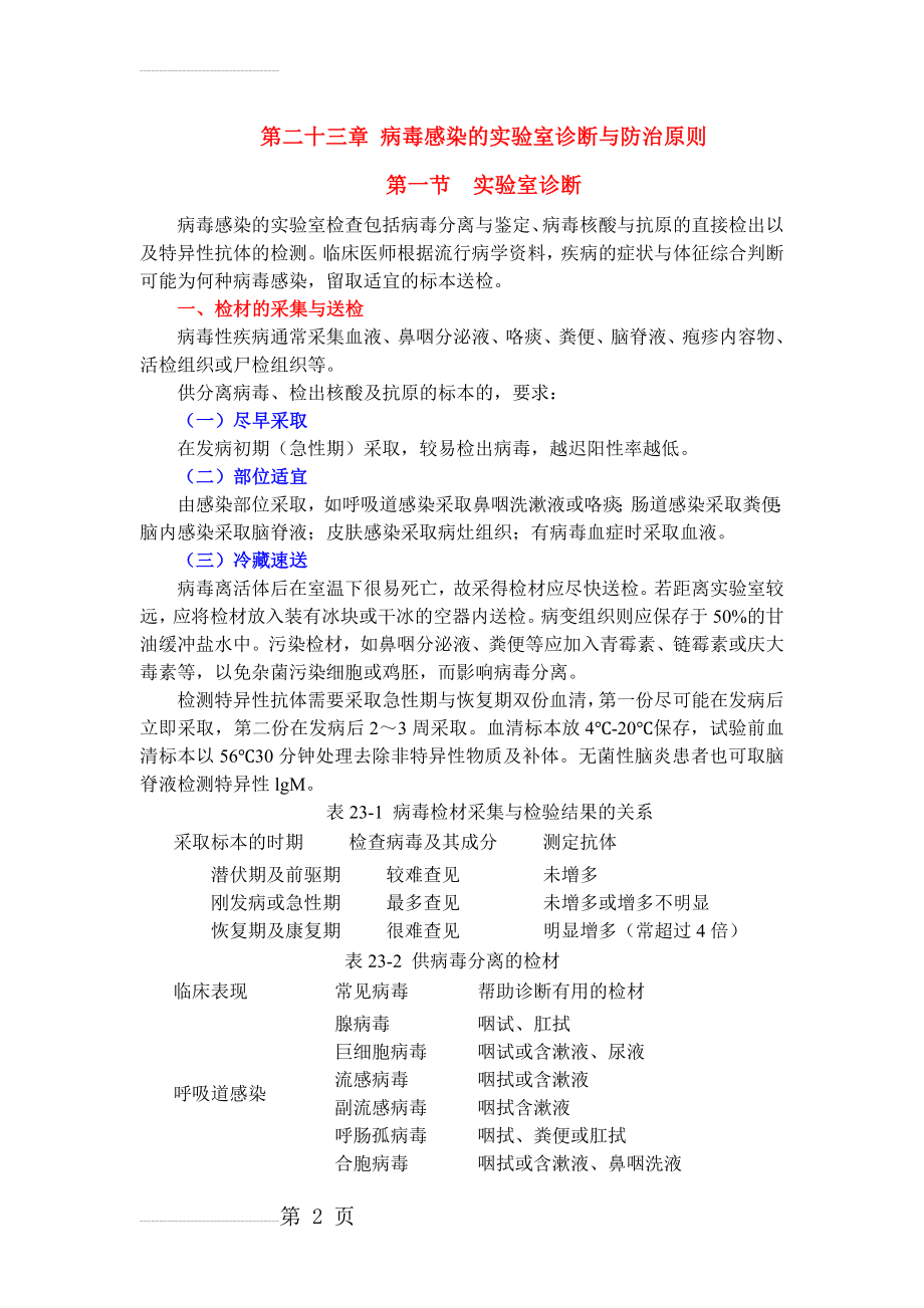 第二十五章 病毒感染的实验室诊断与防治原则(11页).doc_第2页