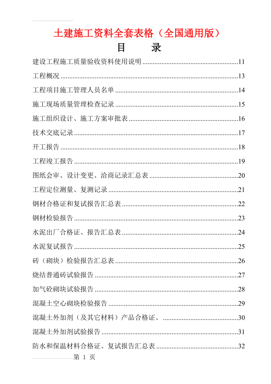 土建施工资料全套表格(全国通用版)(216页).doc_第2页