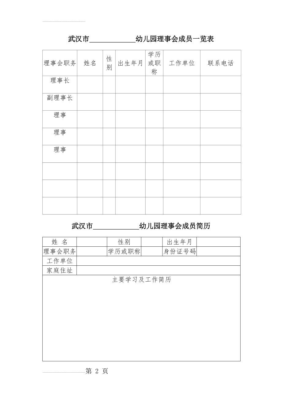 红旗幼儿园幼儿园理事会成员一览表(6页).doc_第2页