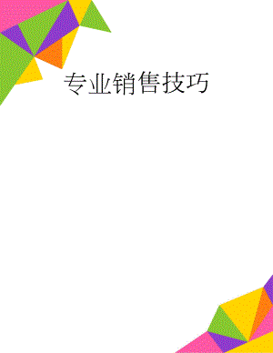 专业销售技巧(12页).doc