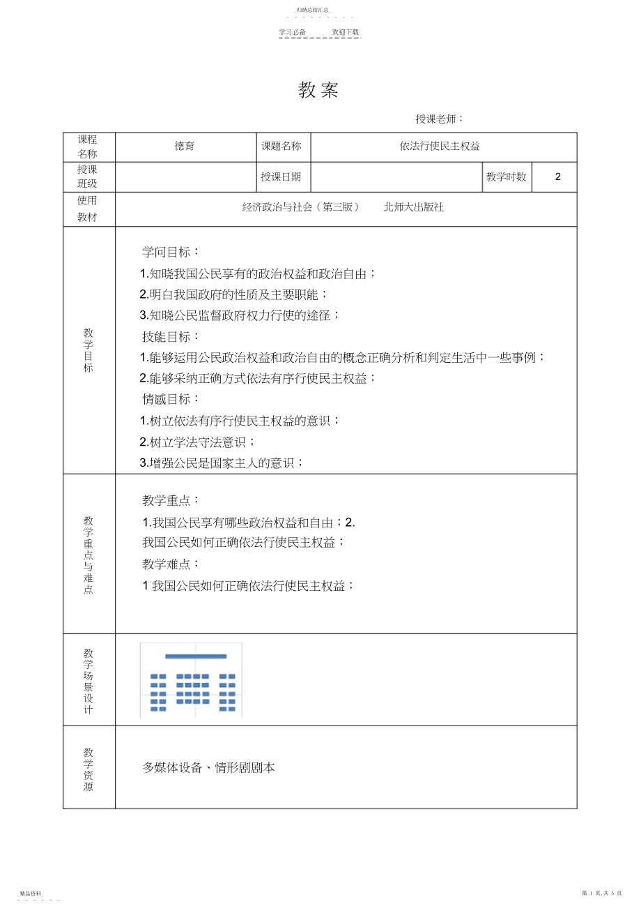 2022年依法行使民主权利.docx_第1页