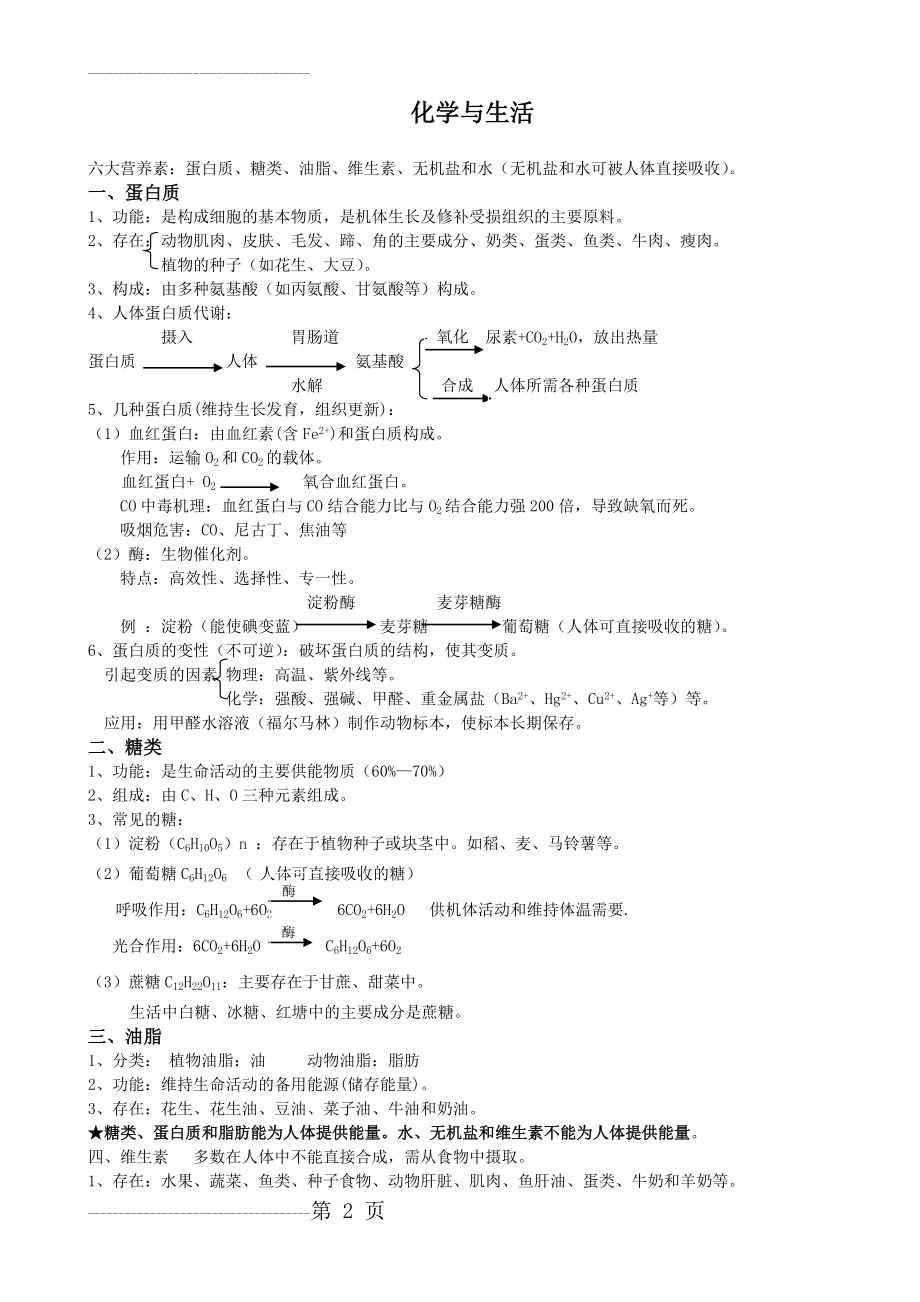 初三化学——化学与生活(6页).doc_第2页