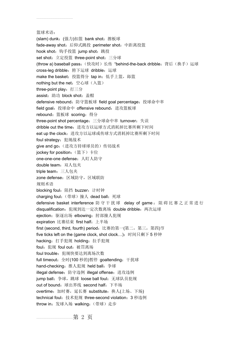 篮球英文术语(5页).doc_第2页