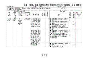 质量、环境、职业健康安全通用检查表(王道).doc