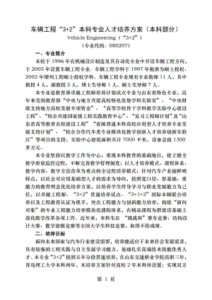 车辆工程3 2本科专业人才培养方案本科部分.doc