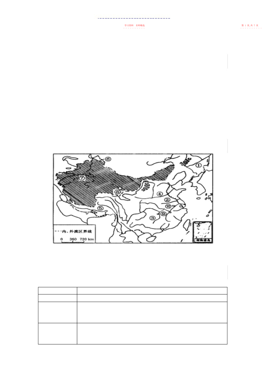 2022年中国的河流和湖泊导学案 .docx_第2页