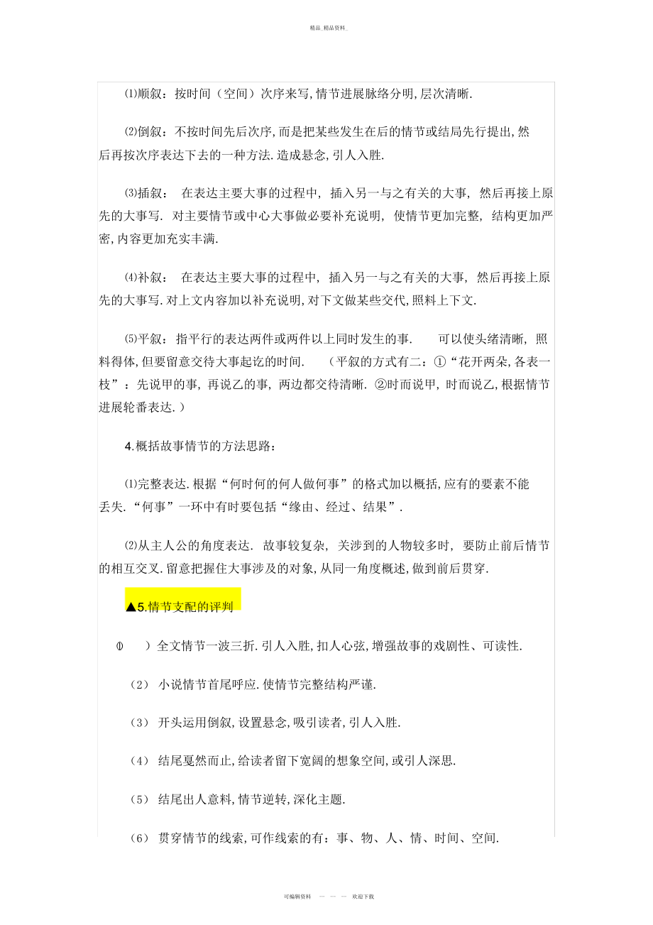 2022年小说知识总结.docx_第2页