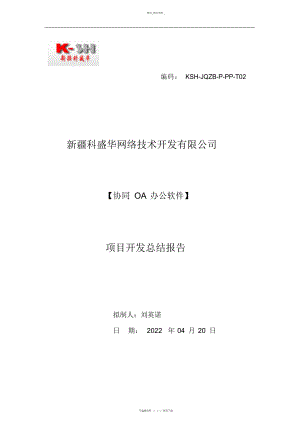 2022年协同办公软件-项目开发总结报告.docx