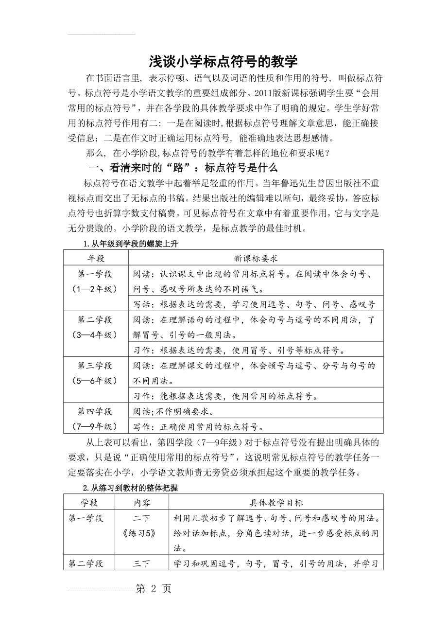 小学语文：浅谈小学标点符号的教学(7页).doc_第2页