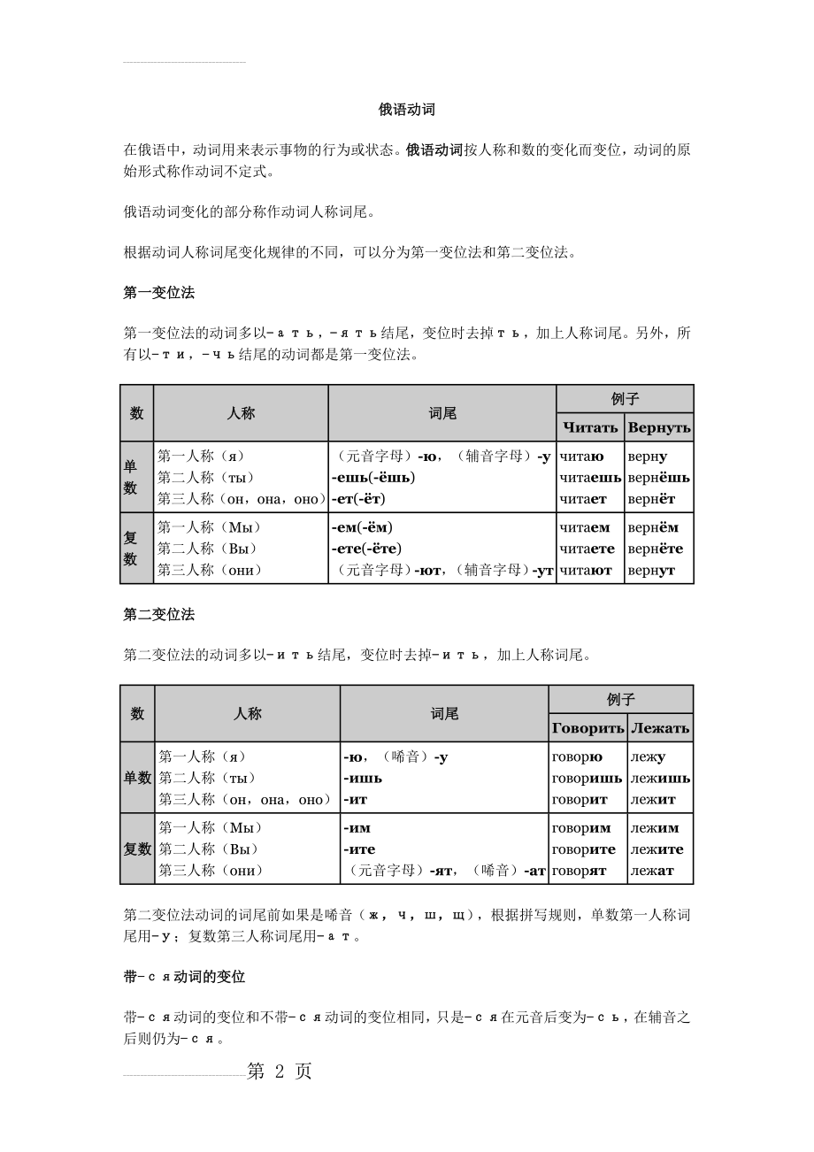 俄语动词变位(3页).doc_第2页