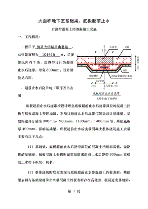 超前止水带施工方案交底.doc