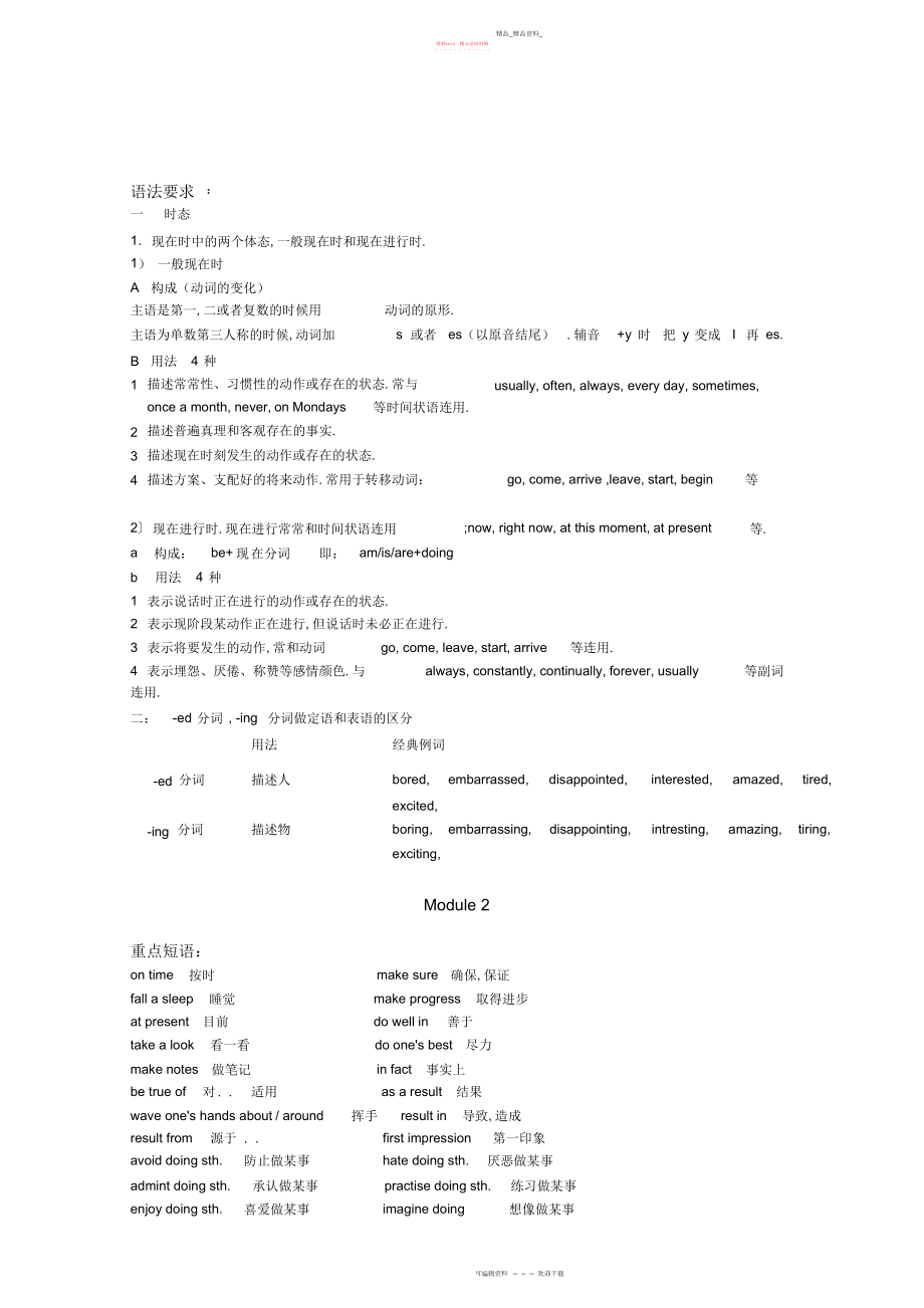 2022年外研版高中英语重要知识点归纳.docx_第2页