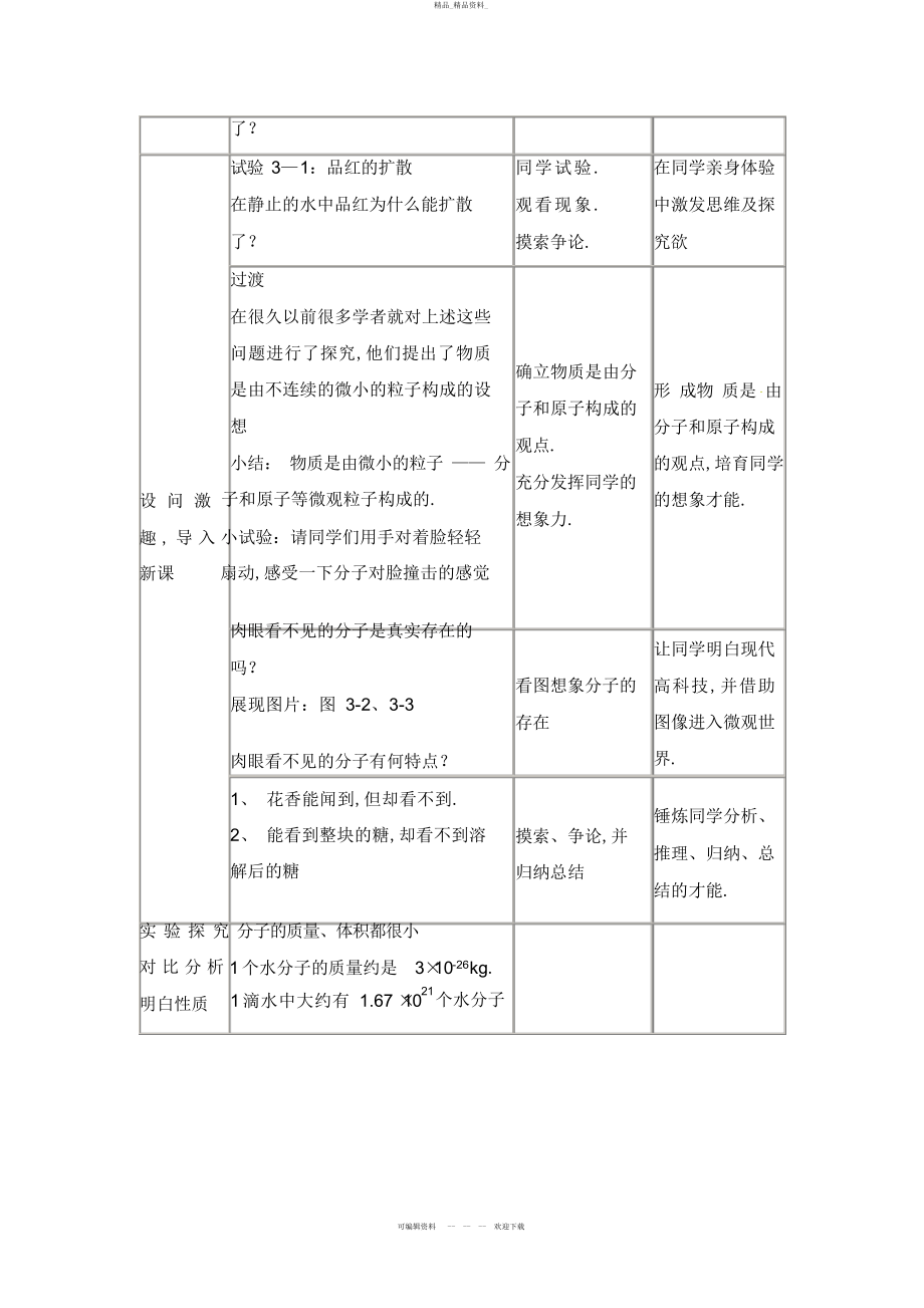 2022年《分子和原子》参考教案 .docx_第2页