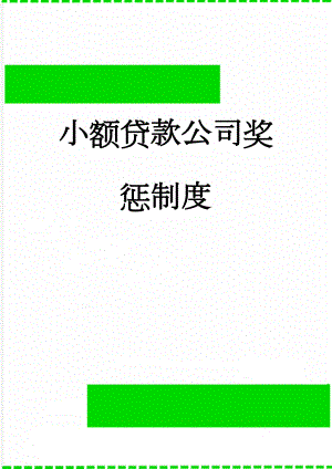 小额贷款公司奖惩制度(5页).doc