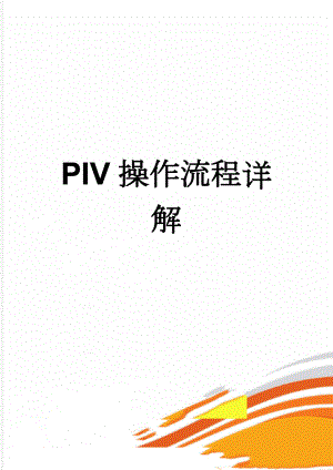 PIV操作流程详解(13页).doc