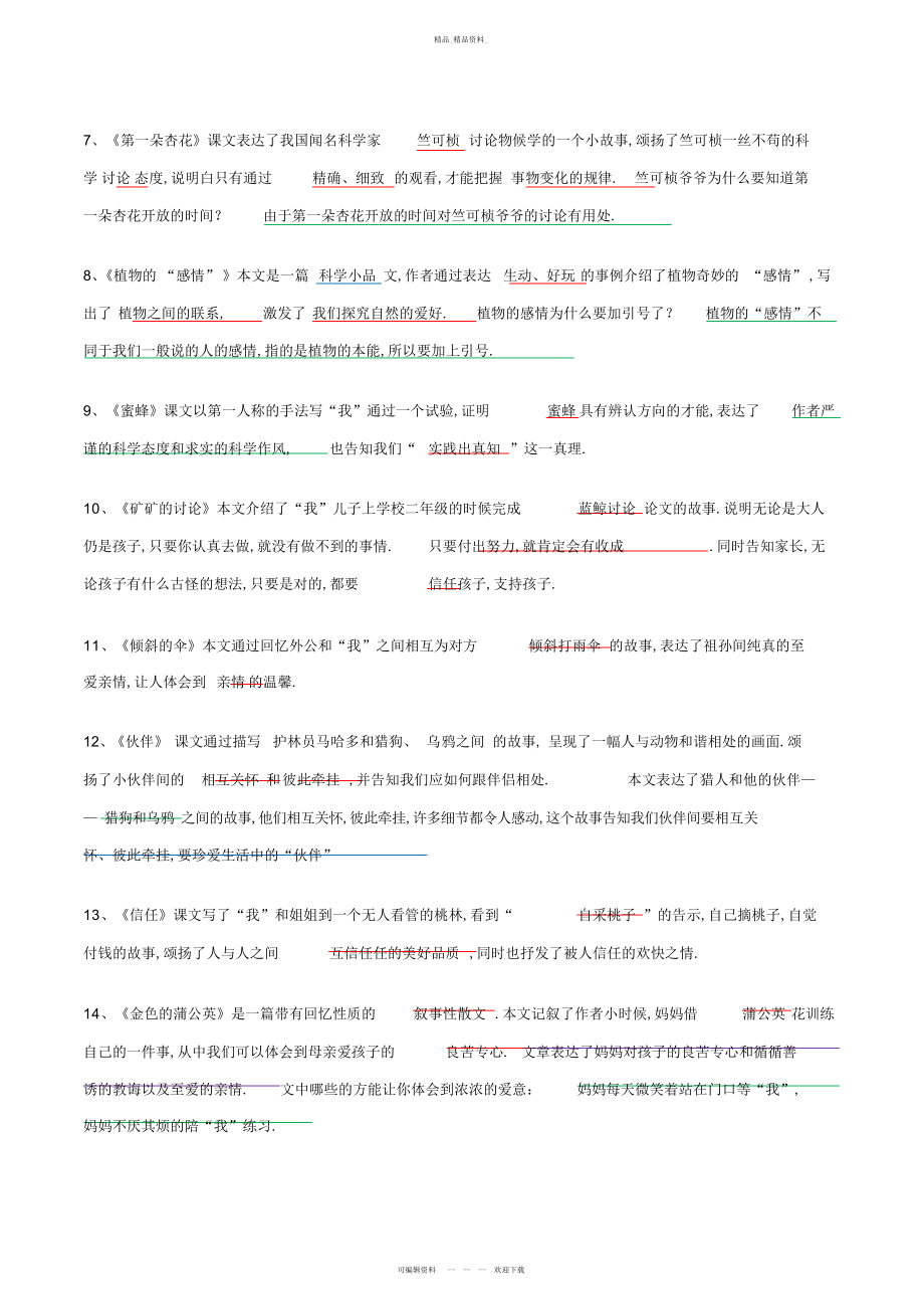 2022年冀教版三级下册语文知识点归纳总结.docx_第2页