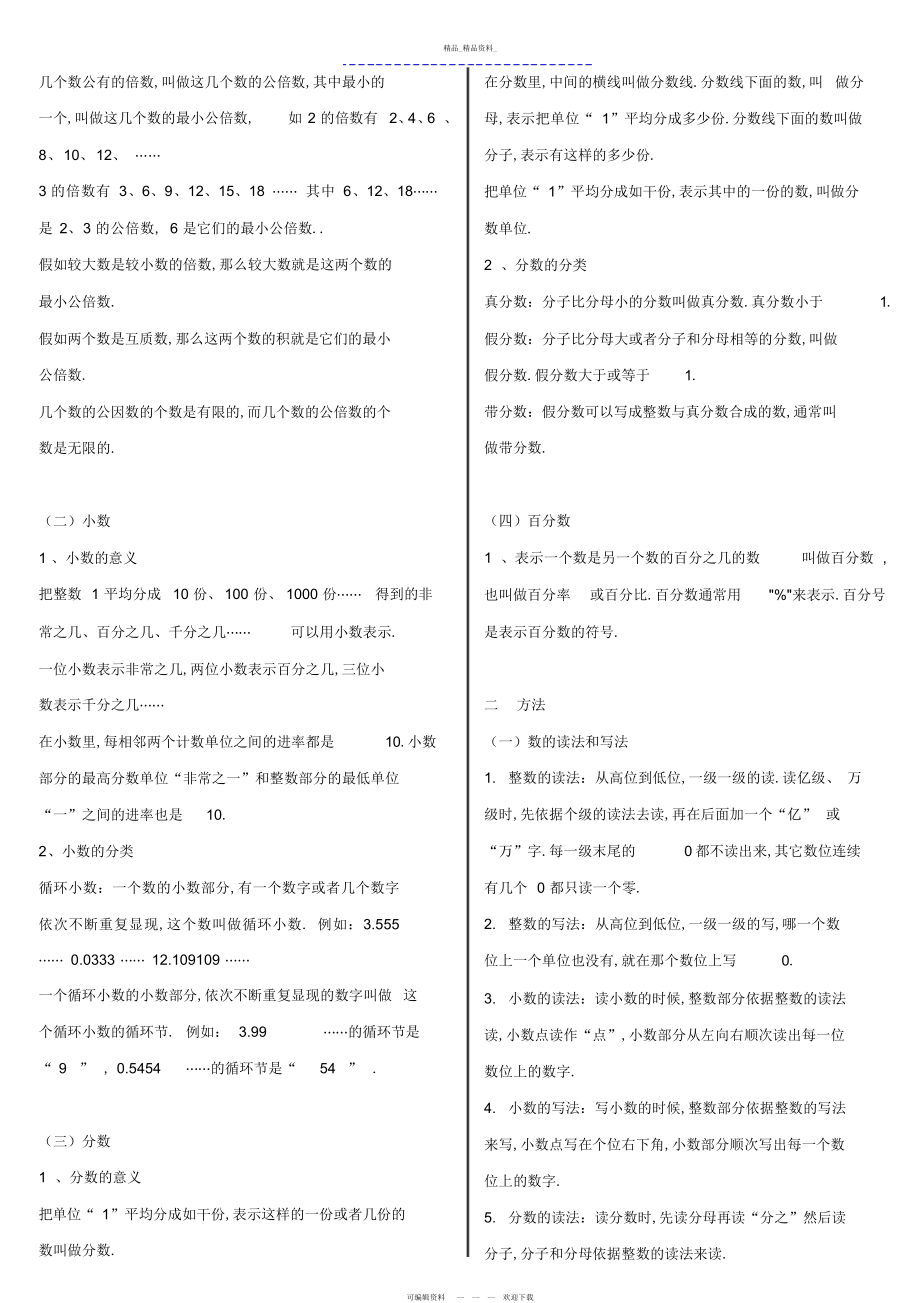 2022年人教版小学数学知识点总结 .docx_第2页