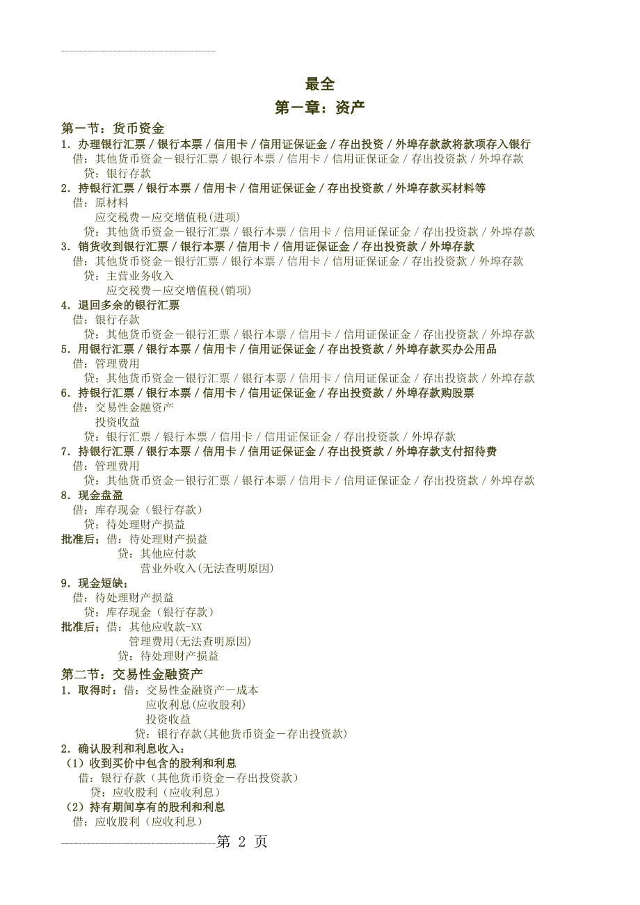 初级会计实务会计分录总结大全(全)(33页).doc_第2页