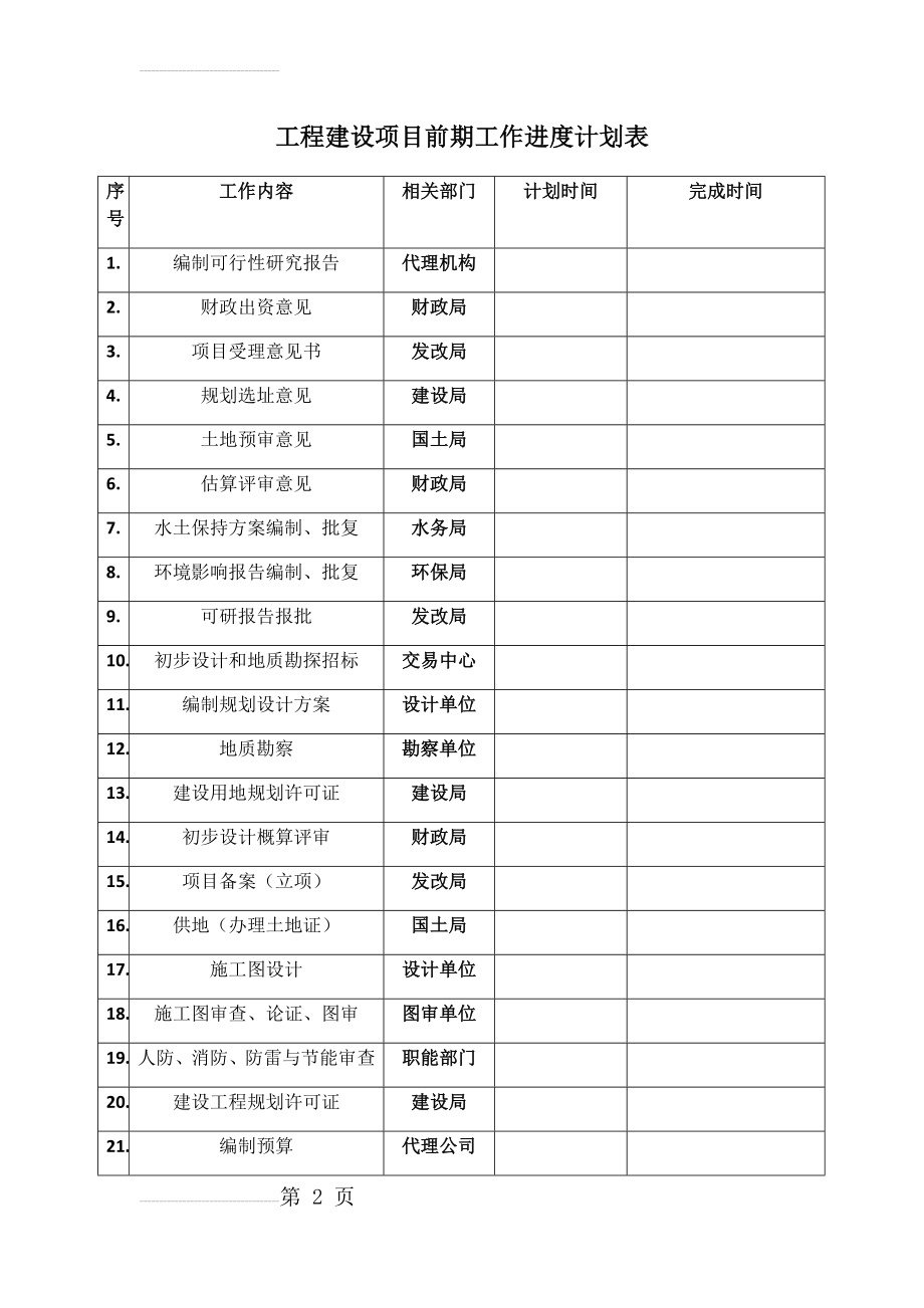 工程建设项目前期工作进度计划表(3页).doc_第2页