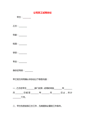 公司员工试用协议.docx