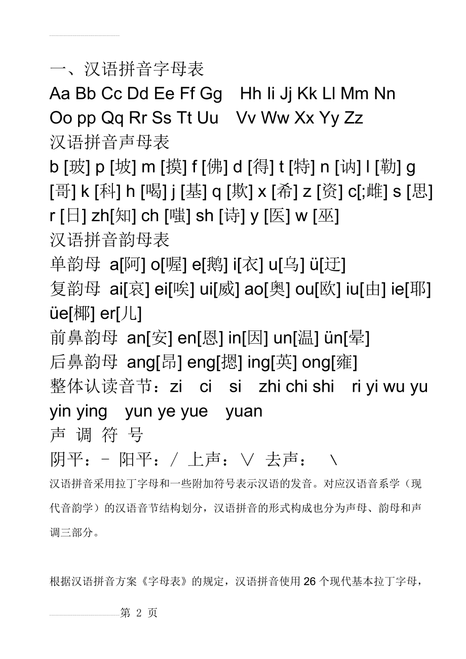 汉语拼音字母知识总结大全(17页).doc_第2页