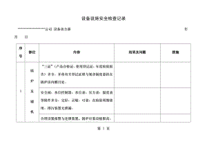 设备设施安全检查记录.doc