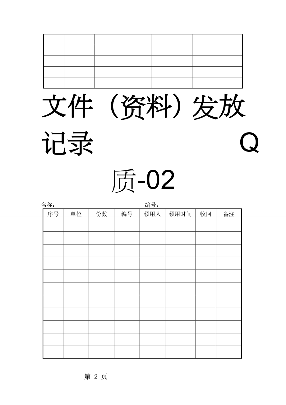 质量管理体系质量记录表格-汇总(46页).doc_第2页