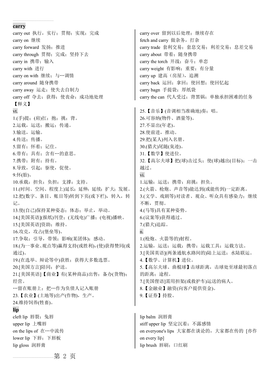 英语积累本词汇(10页).doc_第2页